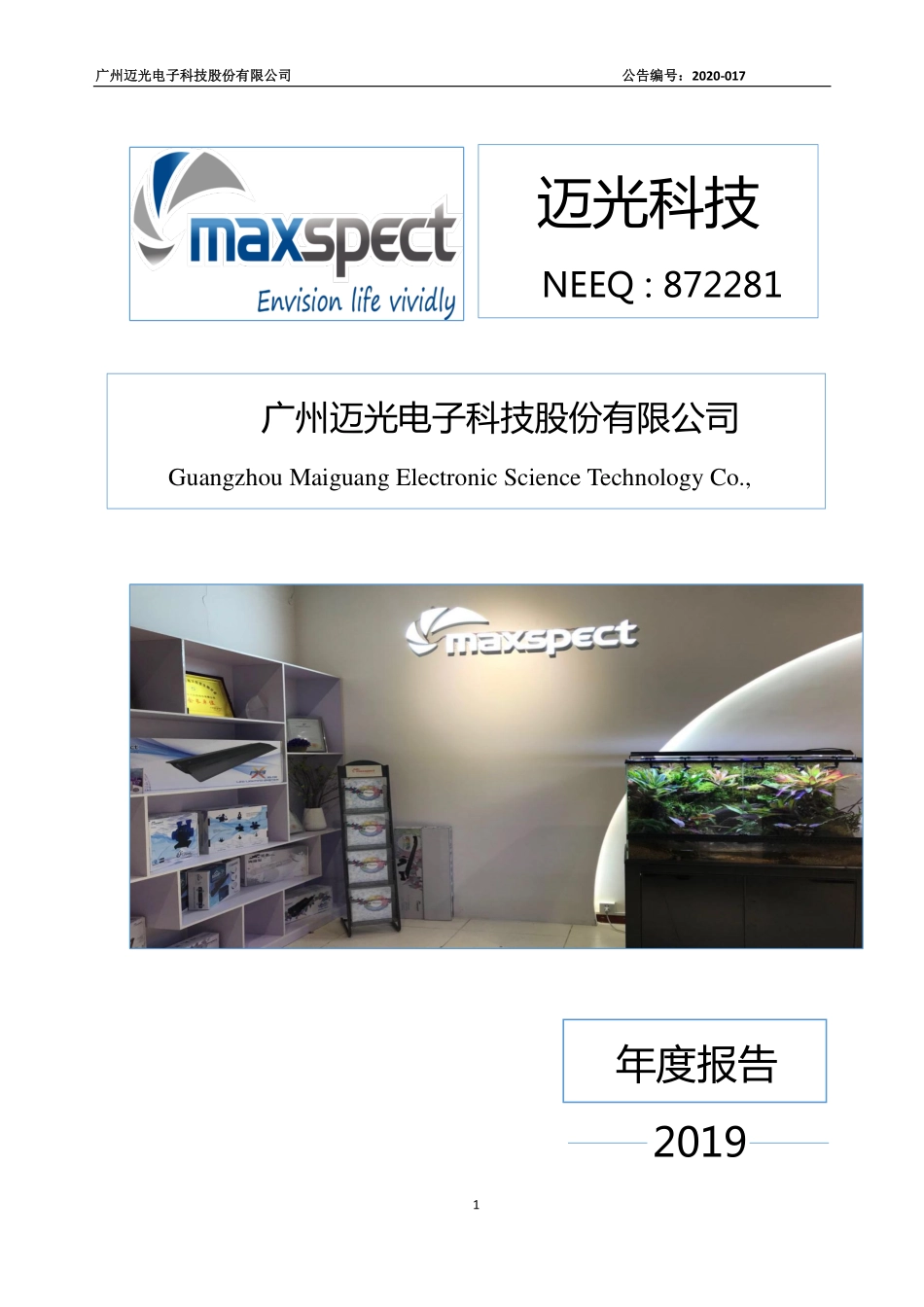 872281_2019_迈光科技_2019年年度报告_2020-03-30.pdf_第1页