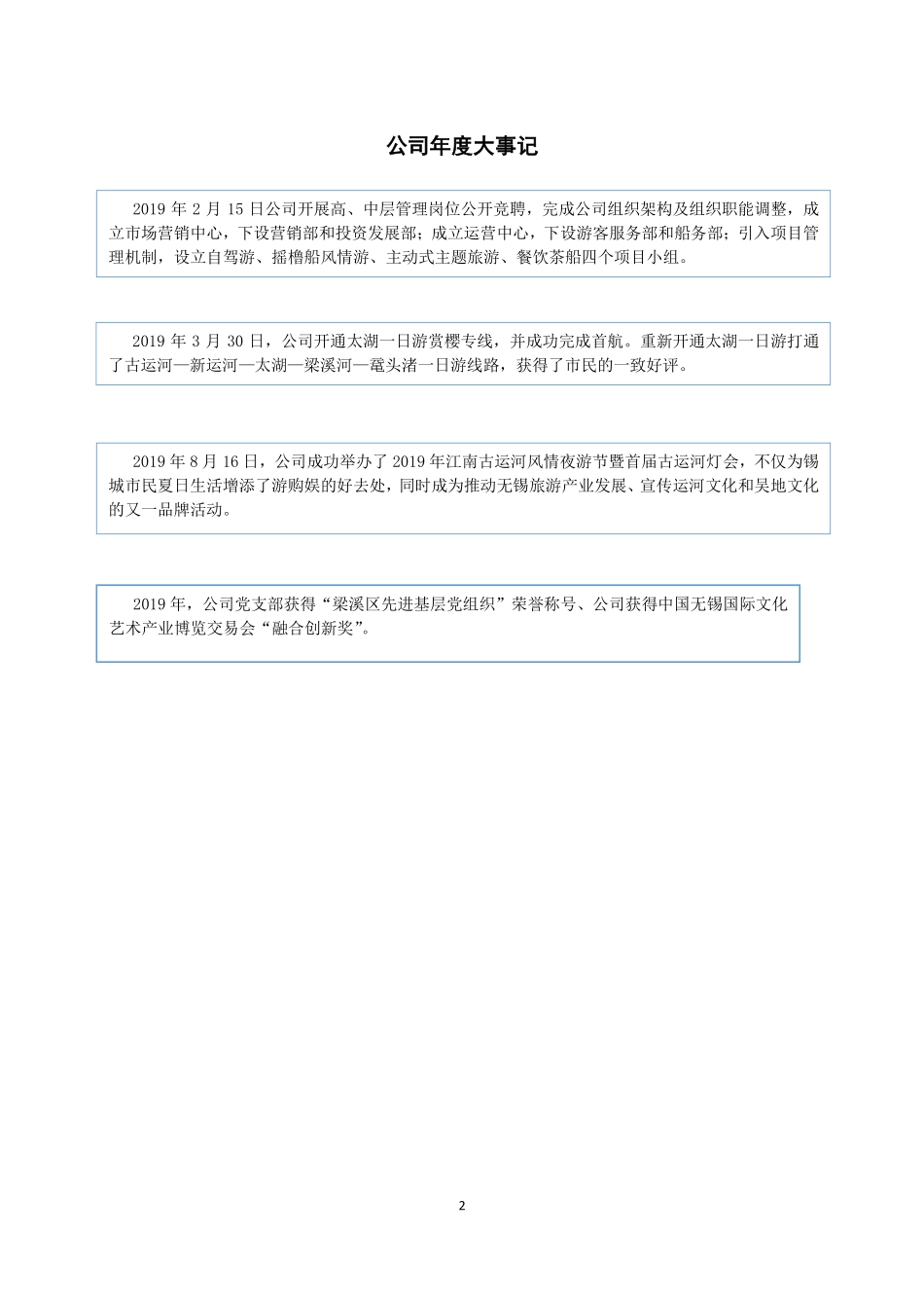 872863_2019_古运河_2019年年度报告_2020-03-30.pdf_第2页
