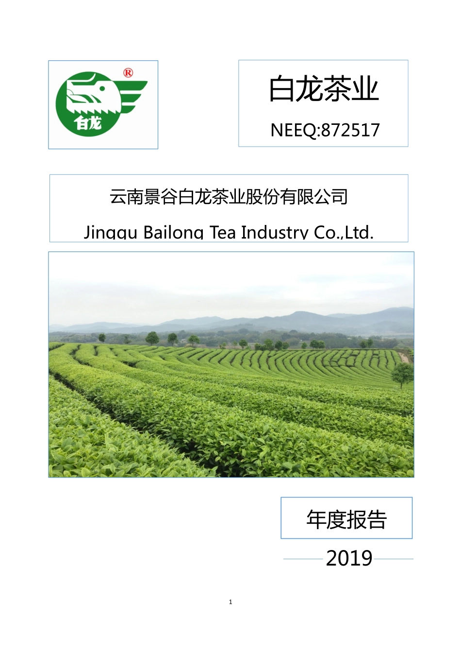 872517_2019_白龙茶业_2019年年度报告_2020-04-12.pdf_第1页