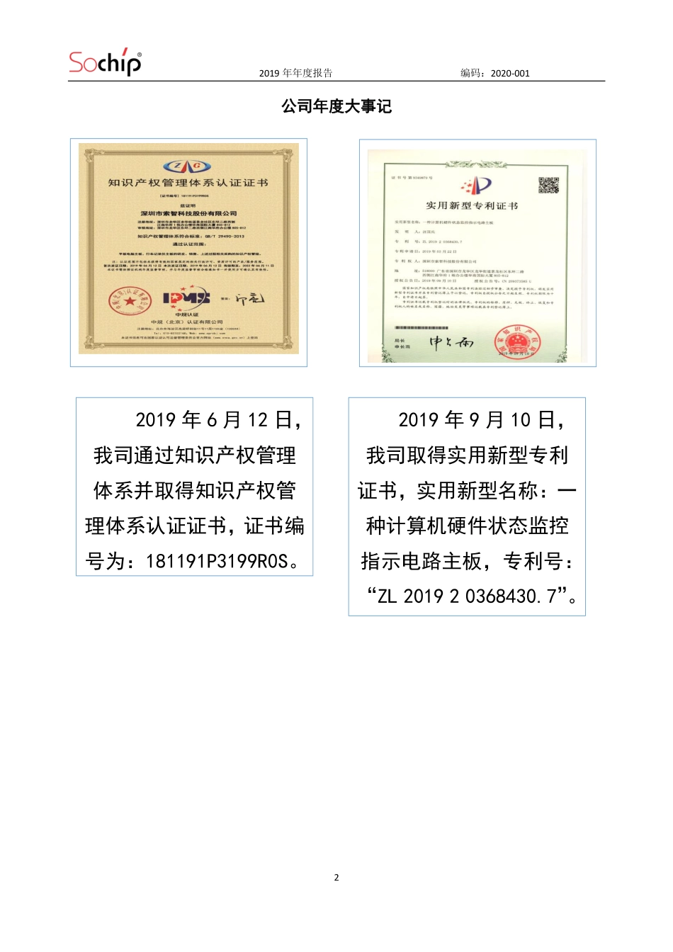 872848_2019_索智科技_2019年年度报告_2020-04-28.pdf_第2页