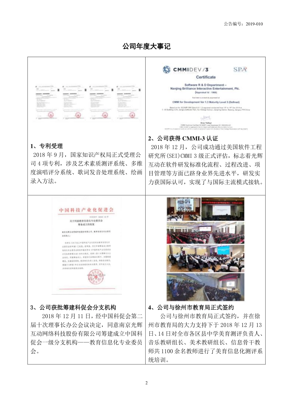 831575_2018_光辉互动_2018年年度报告_2019-03-28.pdf_第2页