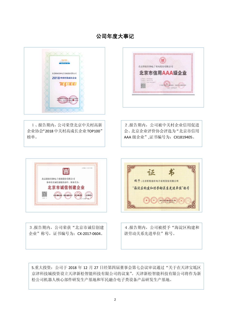 430019_2018_新松佳和_2018年年度报告_2019-04-21.pdf_第2页