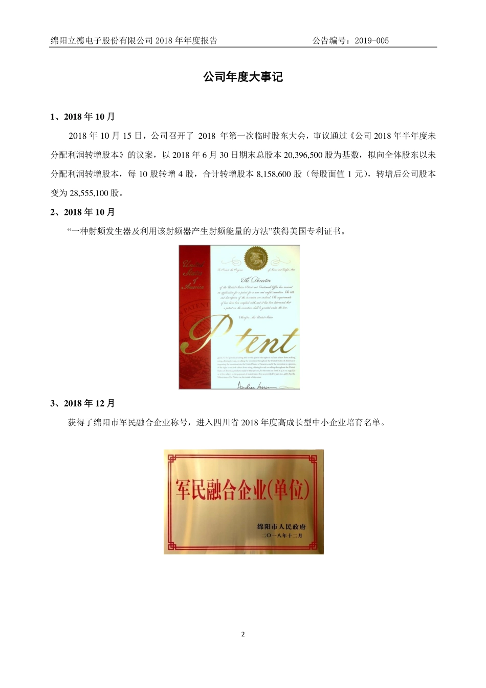 833713_2018_立德电子_2018年年度报告_2019-04-24.pdf_第2页