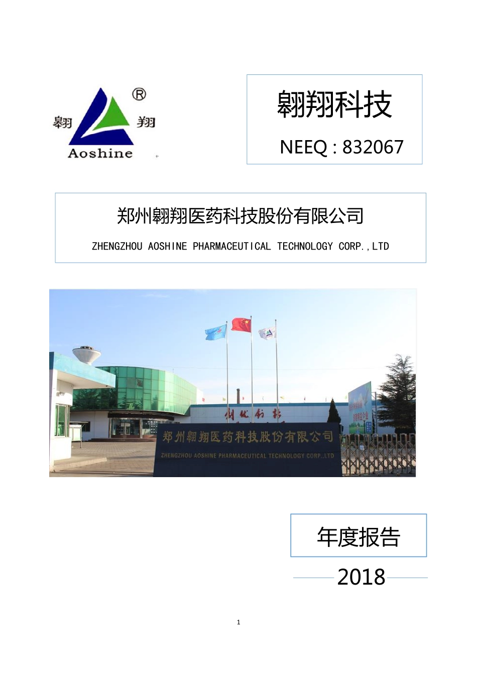 832067_2018_翱翔科技_2018年年度报告_2019-03-21.pdf_第1页