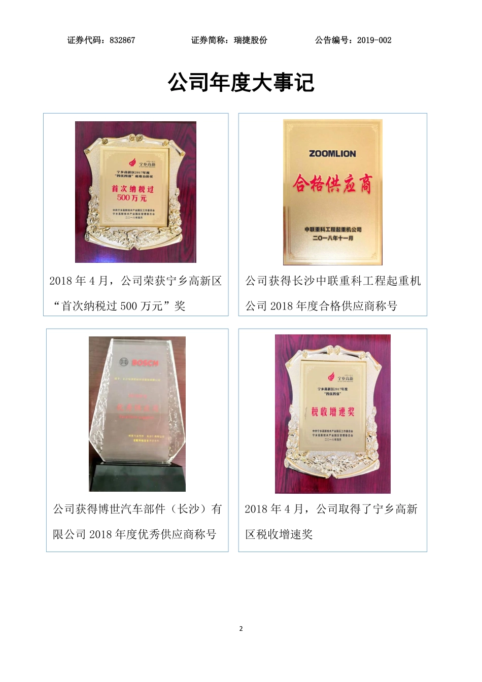 832867_2018_瑞捷股份_2018年年度报告_2019-03-25.pdf_第2页