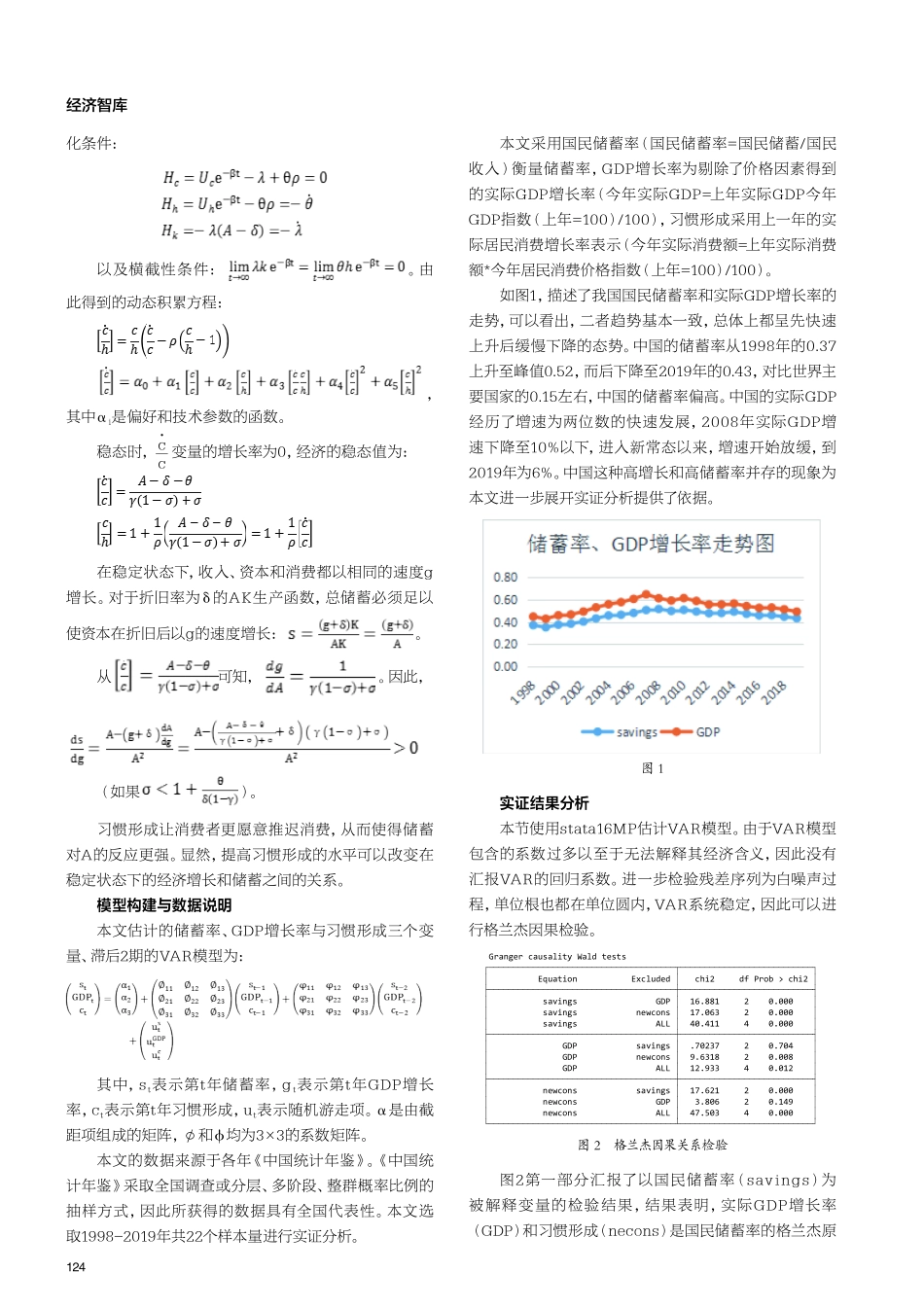 带习惯形成的Ramsey模型 ——储蓄与经济增长的关系分析.pdf_第2页
