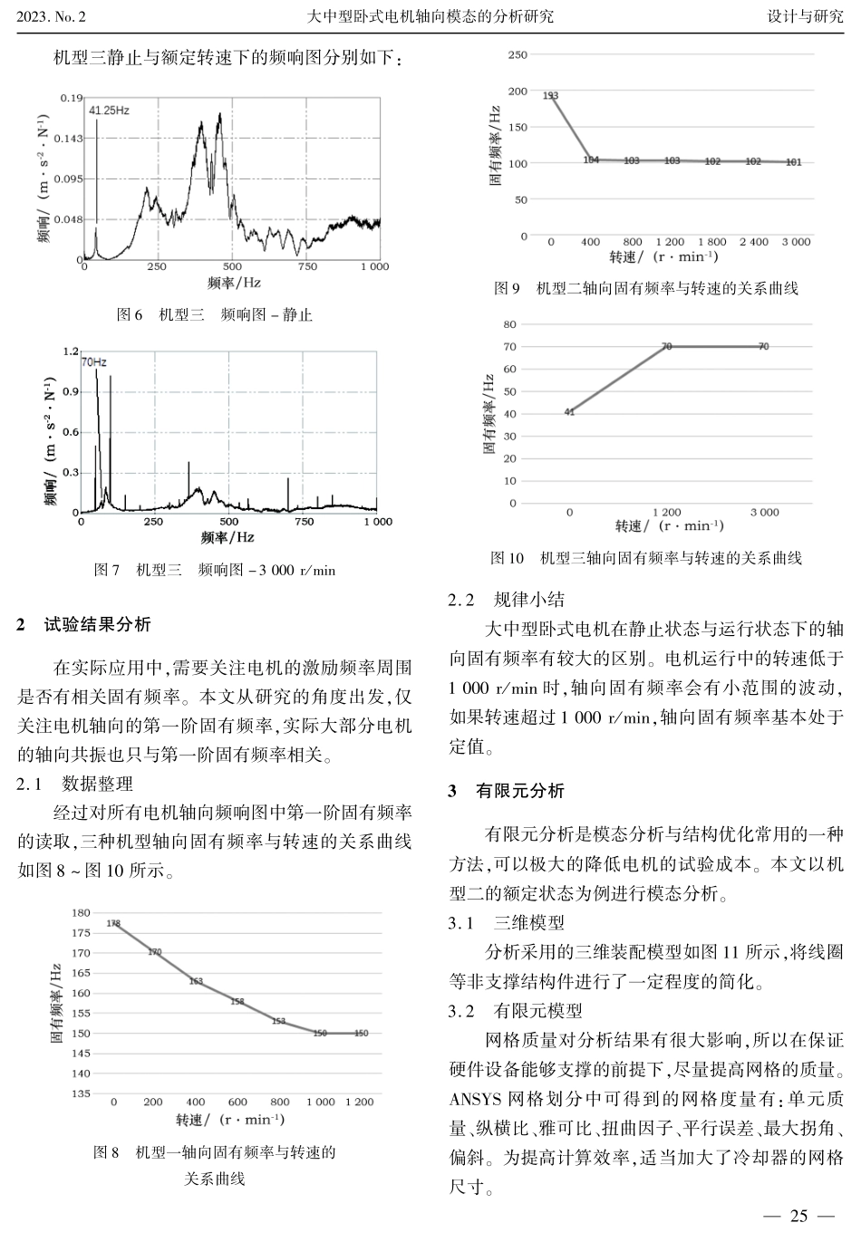 大中型卧式电机轴向模态的分析研究.pdf_第3页