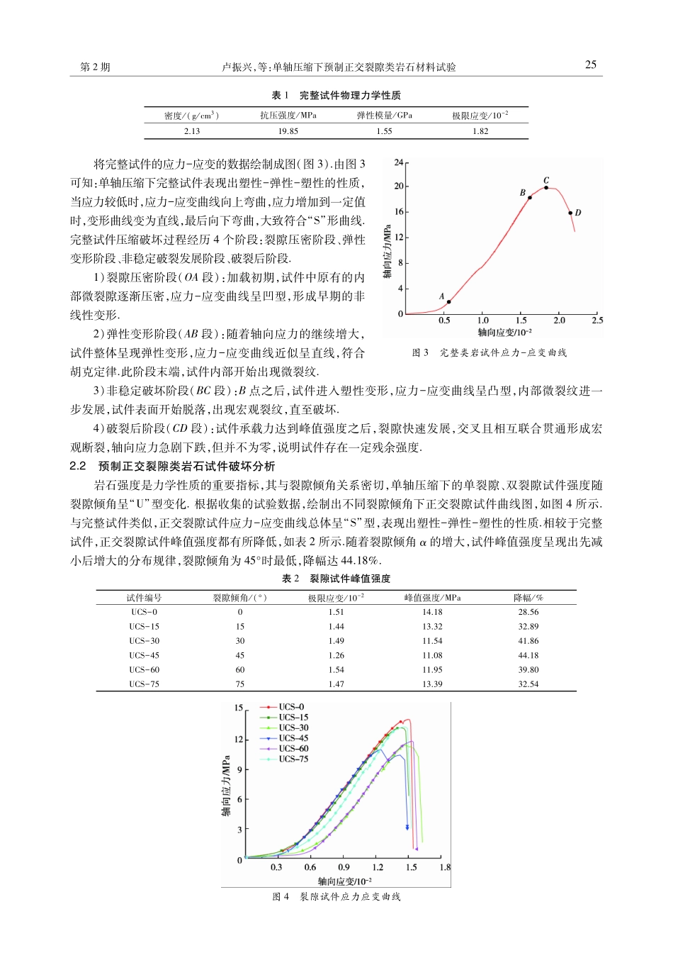 单轴压缩下预制正交裂隙类岩石材料试验.pdf_第3页