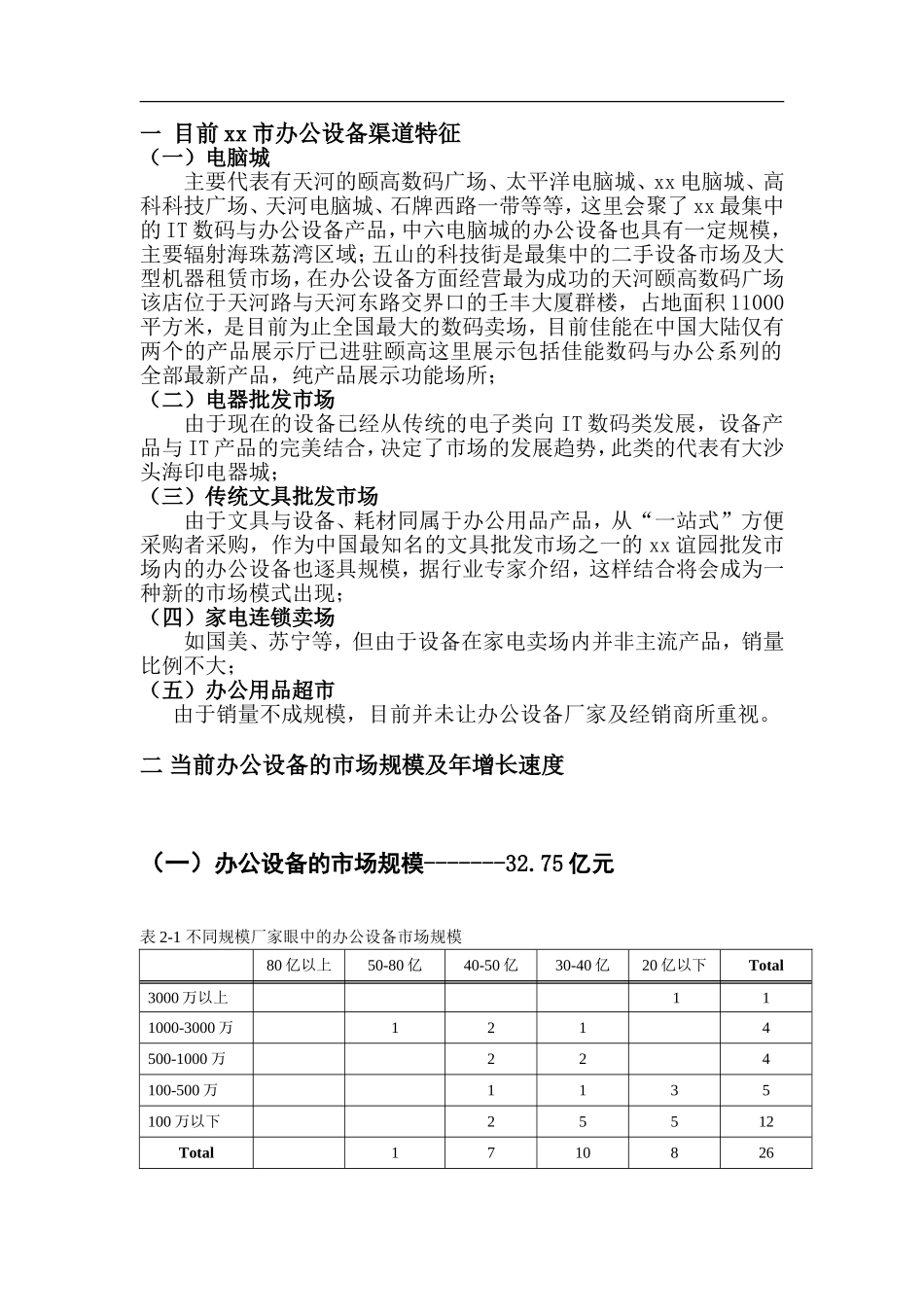 xx市办公设备市场调查报告.doc_第2页