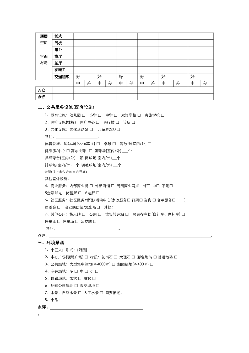 住宅产品调查表.doc_第2页