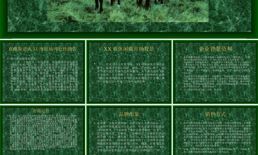 某服装进入XX市市场可行性报告 .ppt