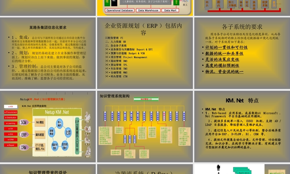 某港务集团信息化平台规划书粗稿.ppt