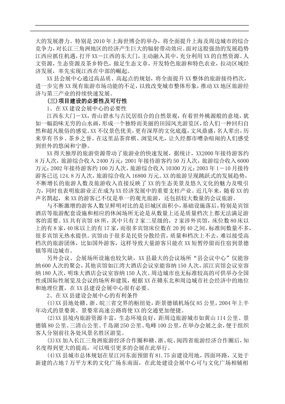 某县会展中心开发项目可行性研究报告.doc_第2页