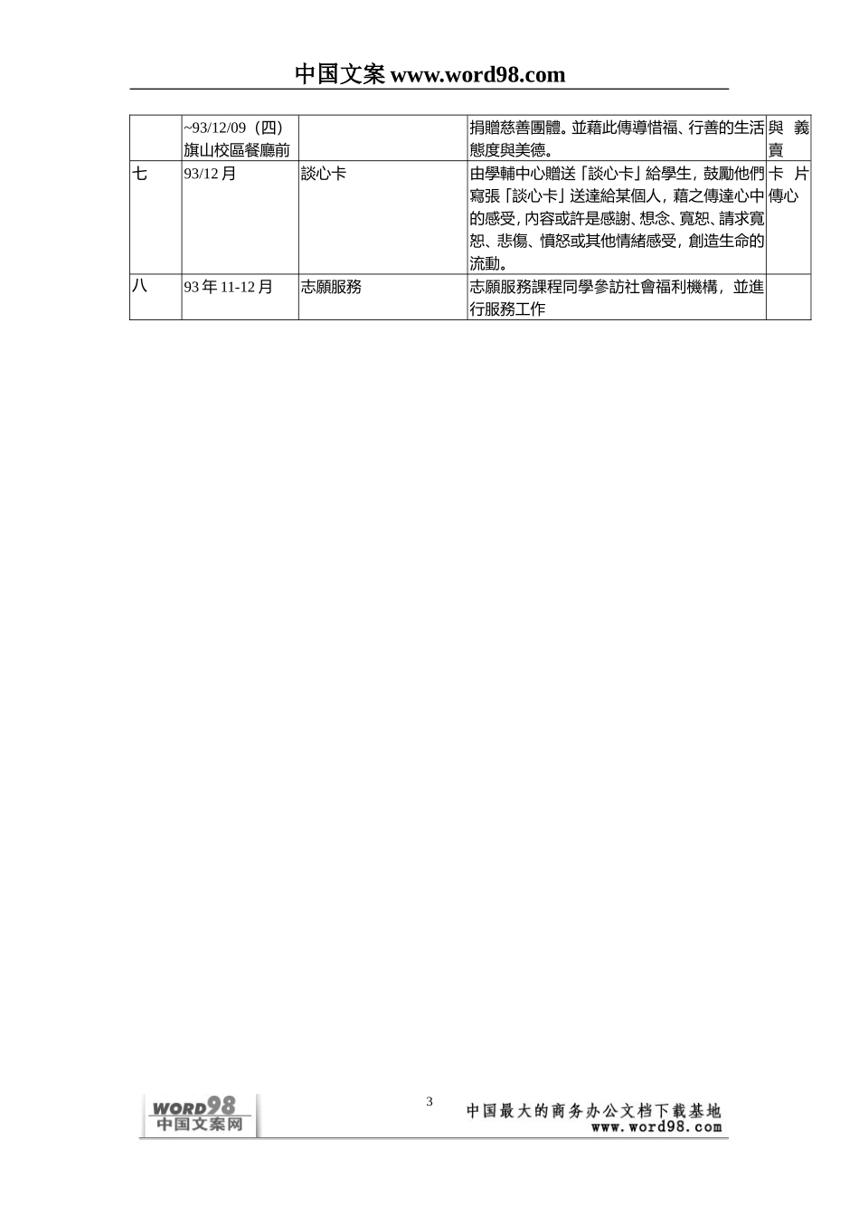 生命教育系列活動計劃書.doc_第3页