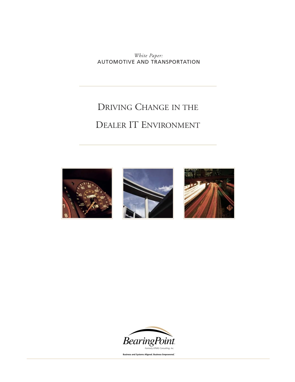 毕博咨询报告－Driving Change in the dealer IT Enviorment.pdf_第1页