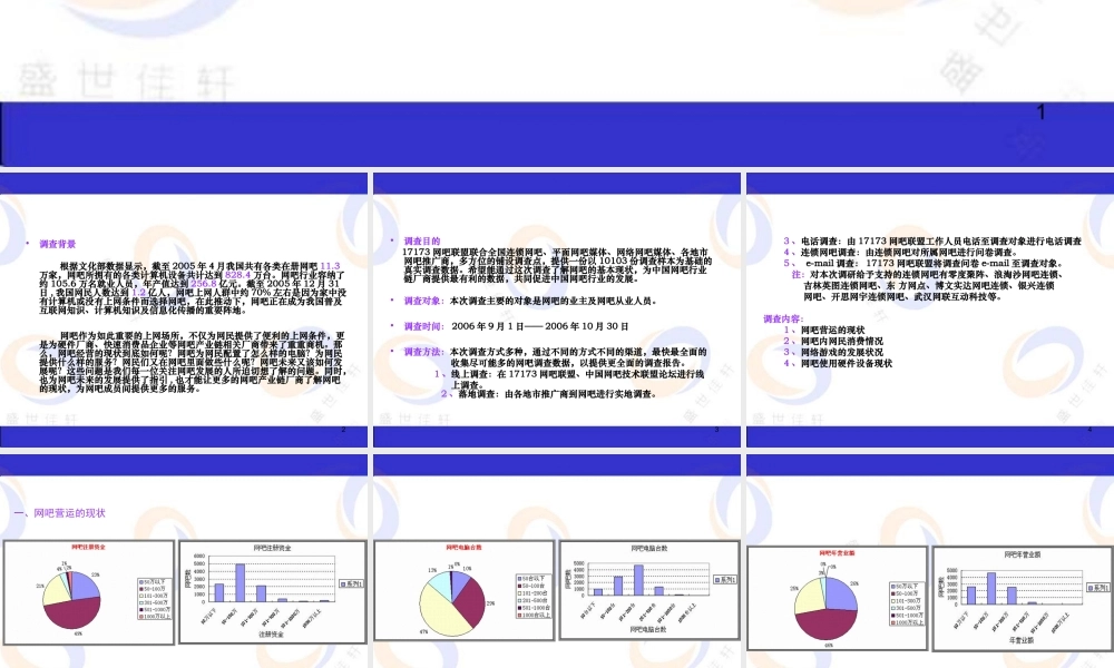 网吧行业调查报告2006.ppt
