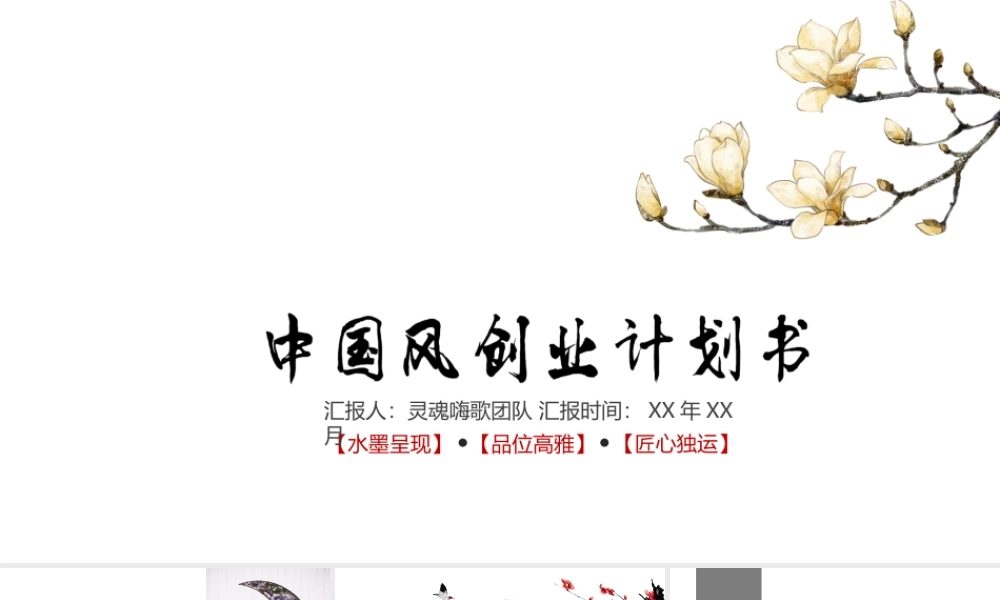 中国风创业计划书.ppt