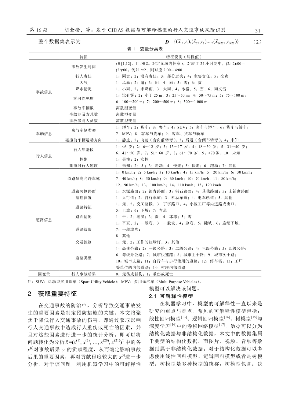 基于CIDAS数据与可解释模型的行人交通事故风险识别.pdf_第3页
