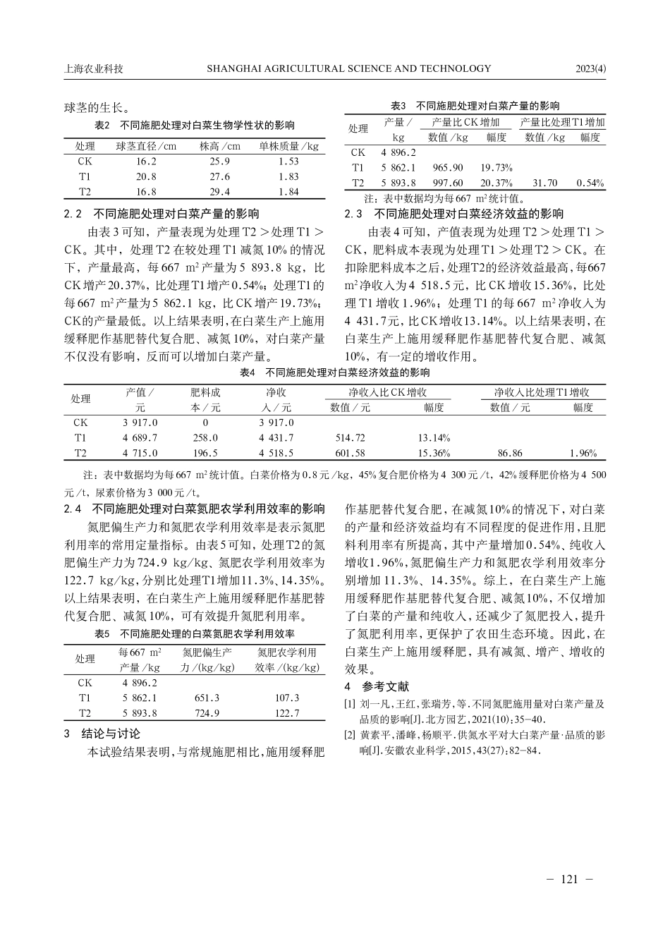 缓释肥在白菜生产上的应用效果初探.pdf_第2页