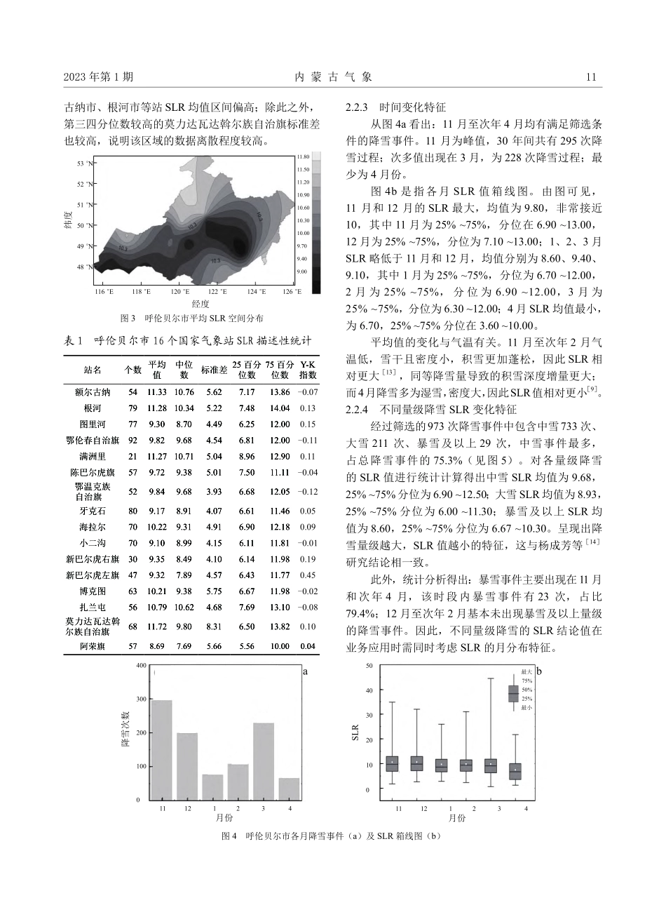 呼伦贝尔市降雪含水比变化特征研究.pdf_第3页