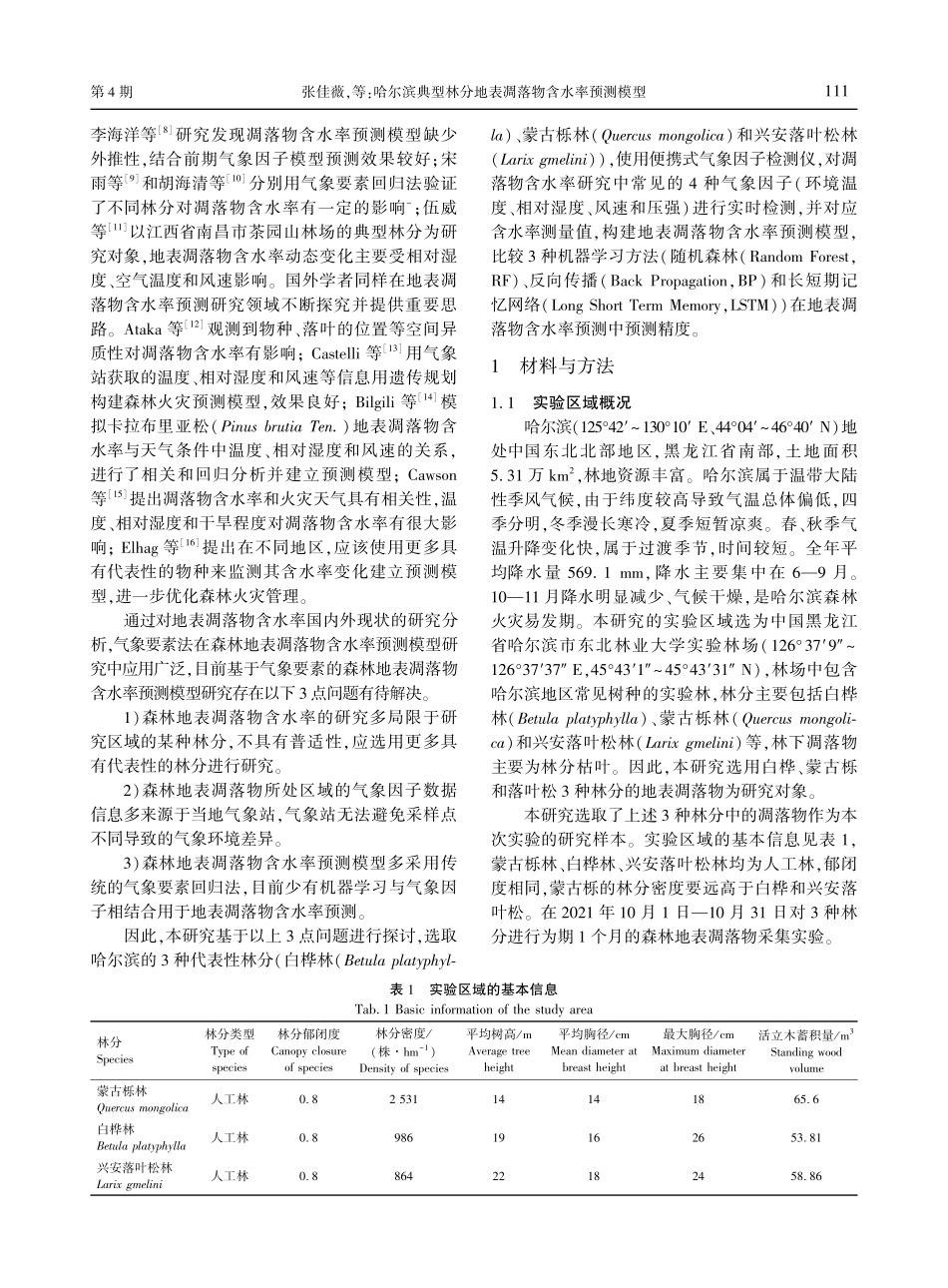 哈尔滨典型林分地表凋落物含水率预测模型.pdf_第2页
