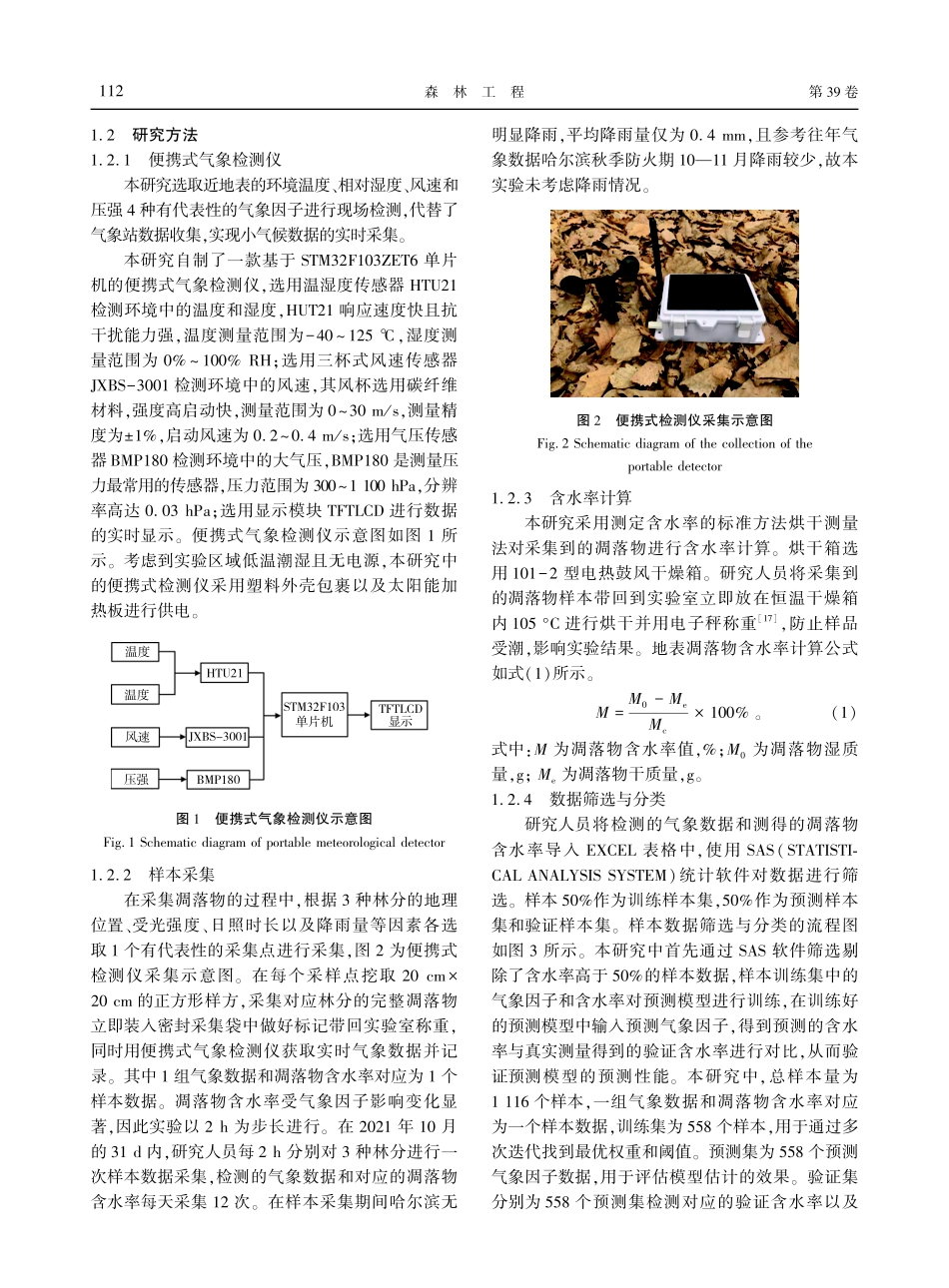 哈尔滨典型林分地表凋落物含水率预测模型.pdf_第3页