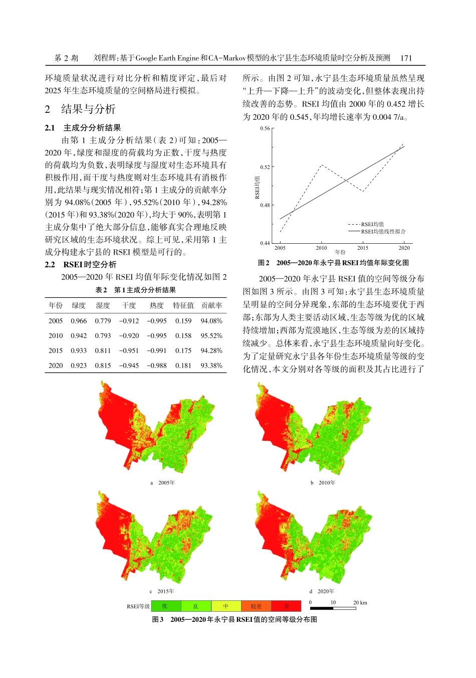 基于Google Earth Engine和CA-Markov模型的永宁县生态环境质量时空分析及预测.pdf_第3页