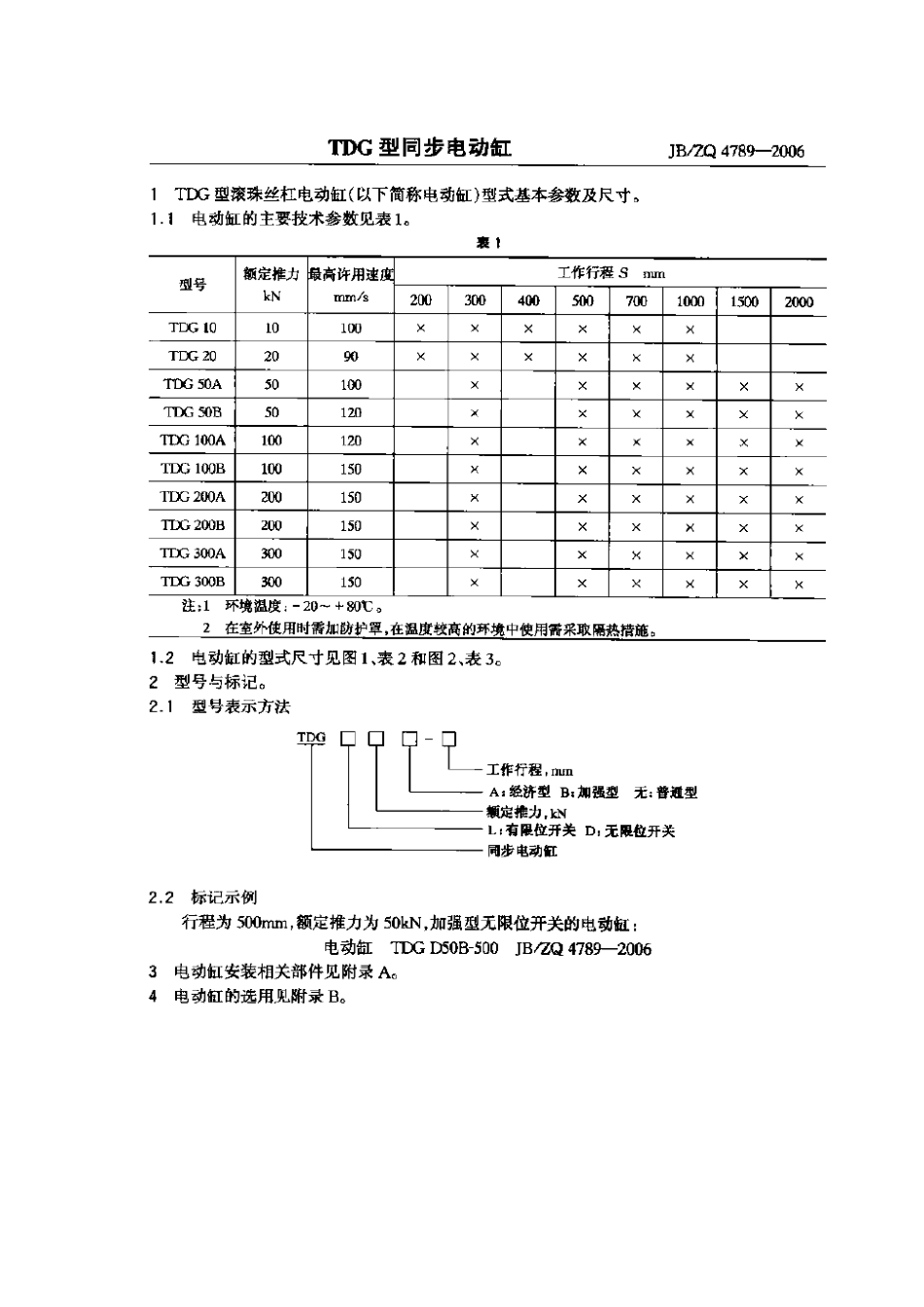 [www.staffempire.com]-JBZQ 4789-2006 TDG型同步电动缸.pdf_第1页