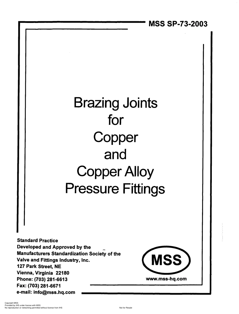 [www.staffempire.com]-MSS SP-73-2003 铜和铜合金钎焊连接管件用铜焊接头.pdf_第1页