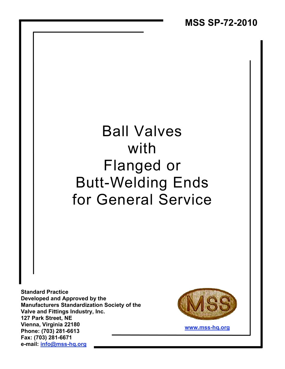 [www.staffempire.com]-MSS SP-72-2010 法兰端或对焊端通用球阀.pdf_第1页