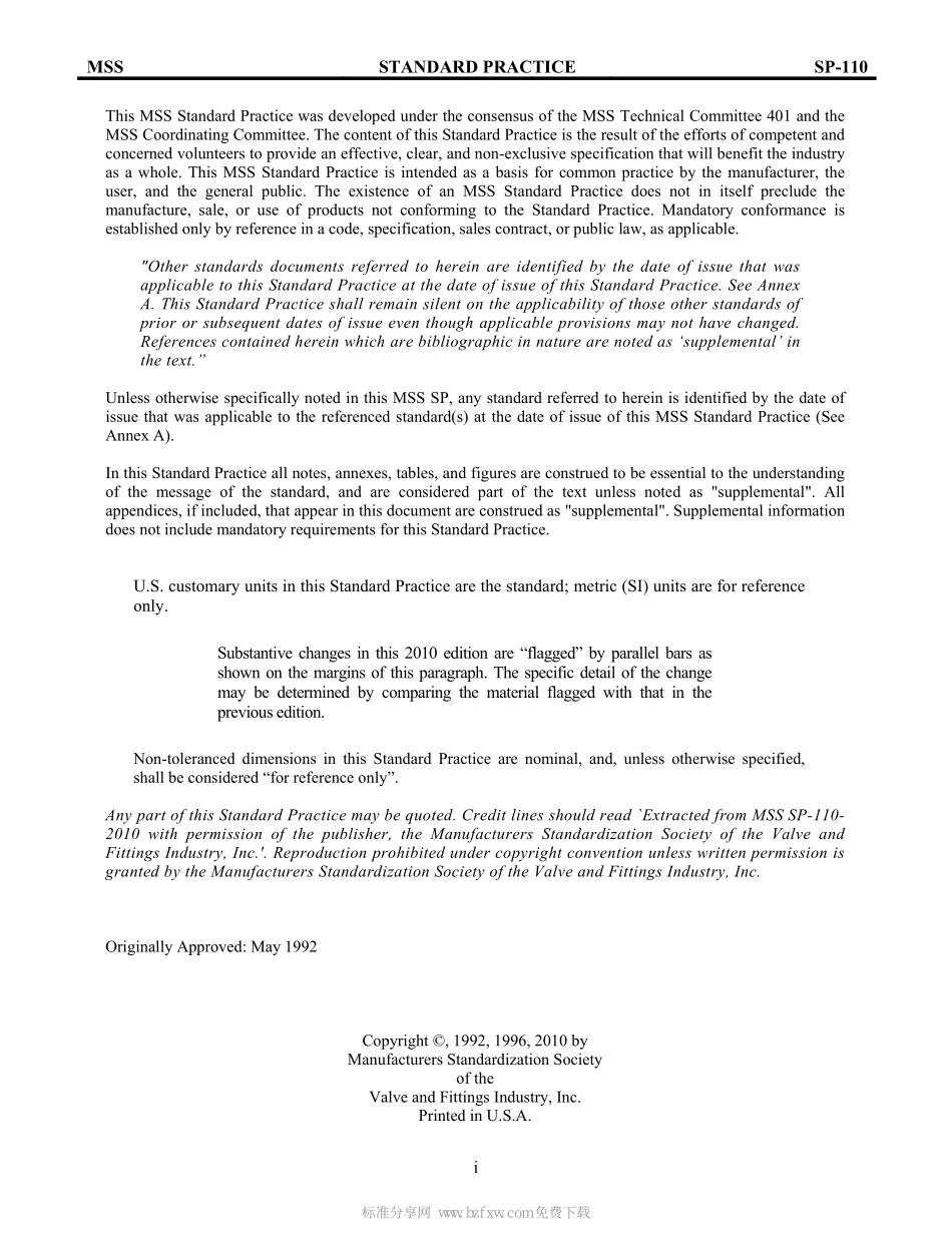 [www.staffempire.com]-MSS SP-110-2010 螺纹、承插焊、软纤焊、凹槽和外接连接球阀.pdf_第2页