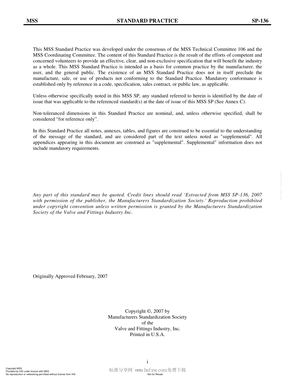 [www.staffempire.com]-MSS SP-136-2007 Ductile Iron Swing Check Valves.pdf_第2页