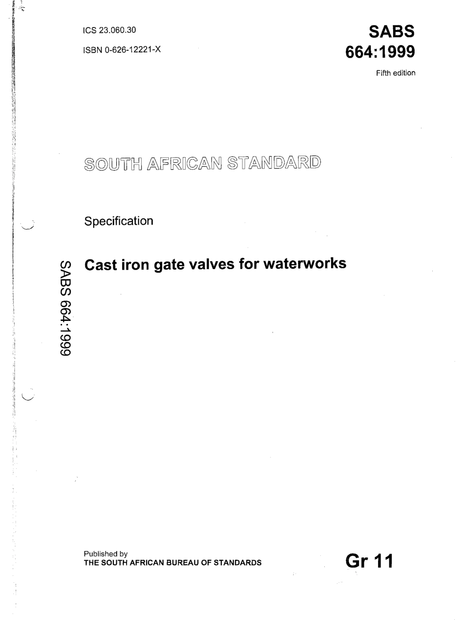 [www.staffempire.com]-SABS 664-1999 自来水厂铸造铸铁闸阀.pdf_第1页