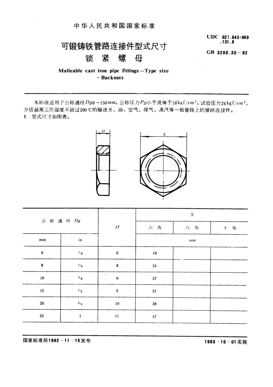 E5锻铸铁管路连接件型式尺寸+锁紧螺母.pdf_第1页