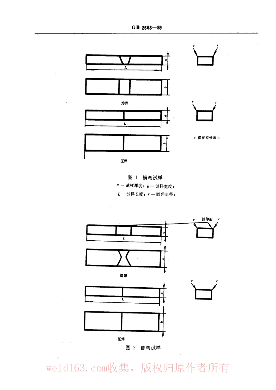 GB 2653-89焊接接头弯曲及压扁试验方法.pdf_第2页