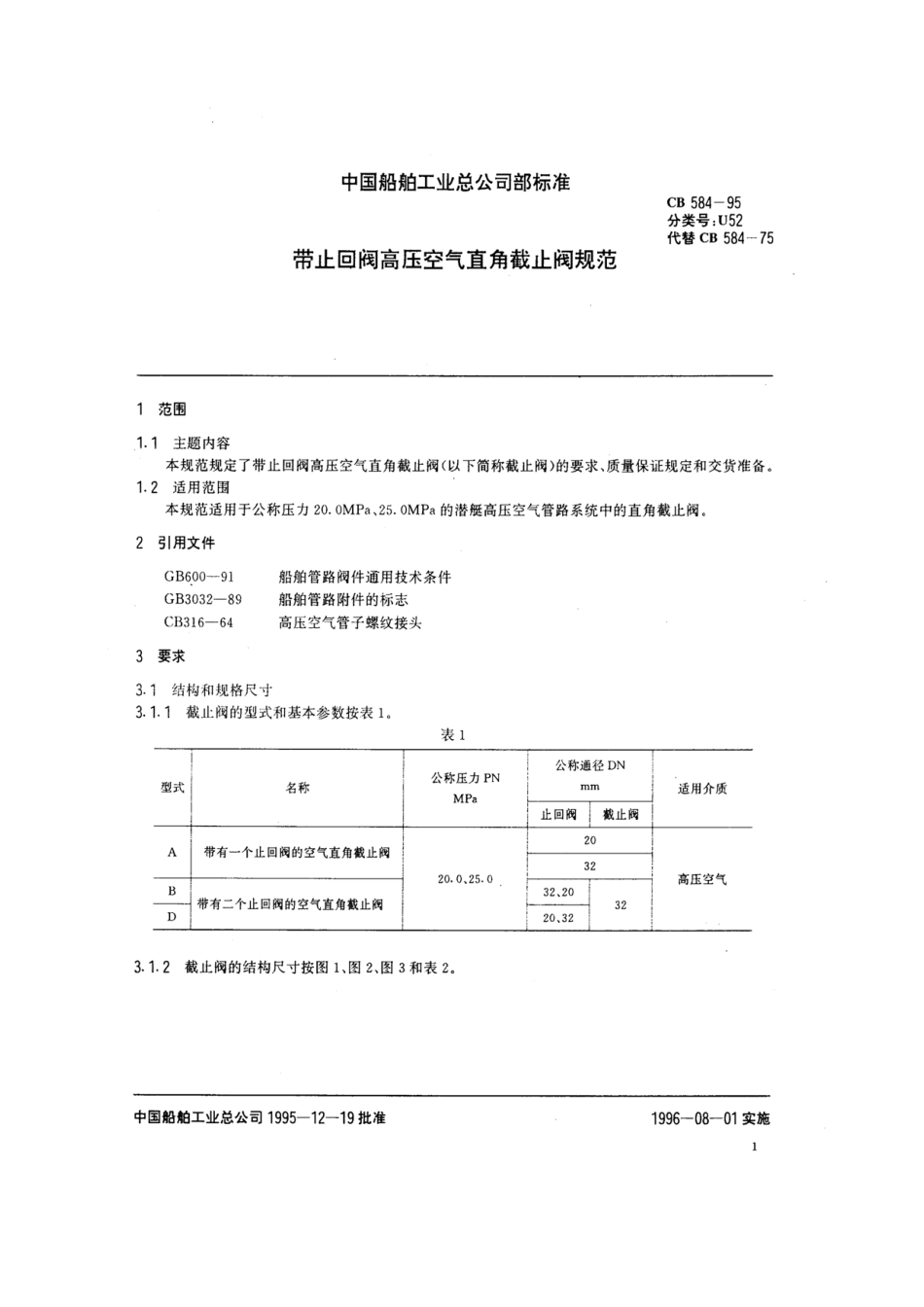 [www.staffempire.com]-带止回阀高压空气直角截止阀规范（CB584-1995）.pdf_第2页