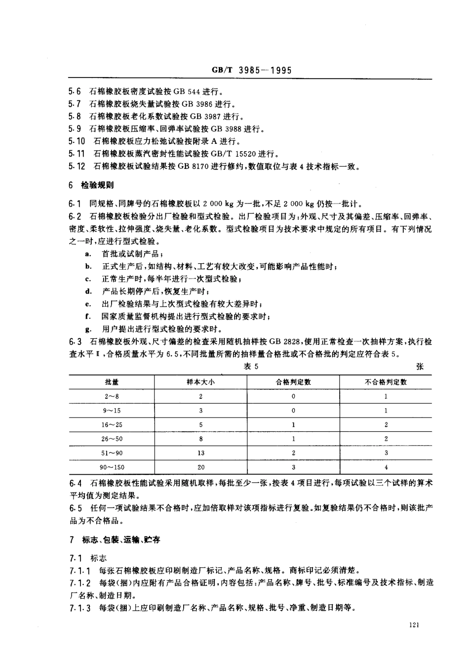 GB T 3985-1995 石棉橡胶板.PDF_第3页