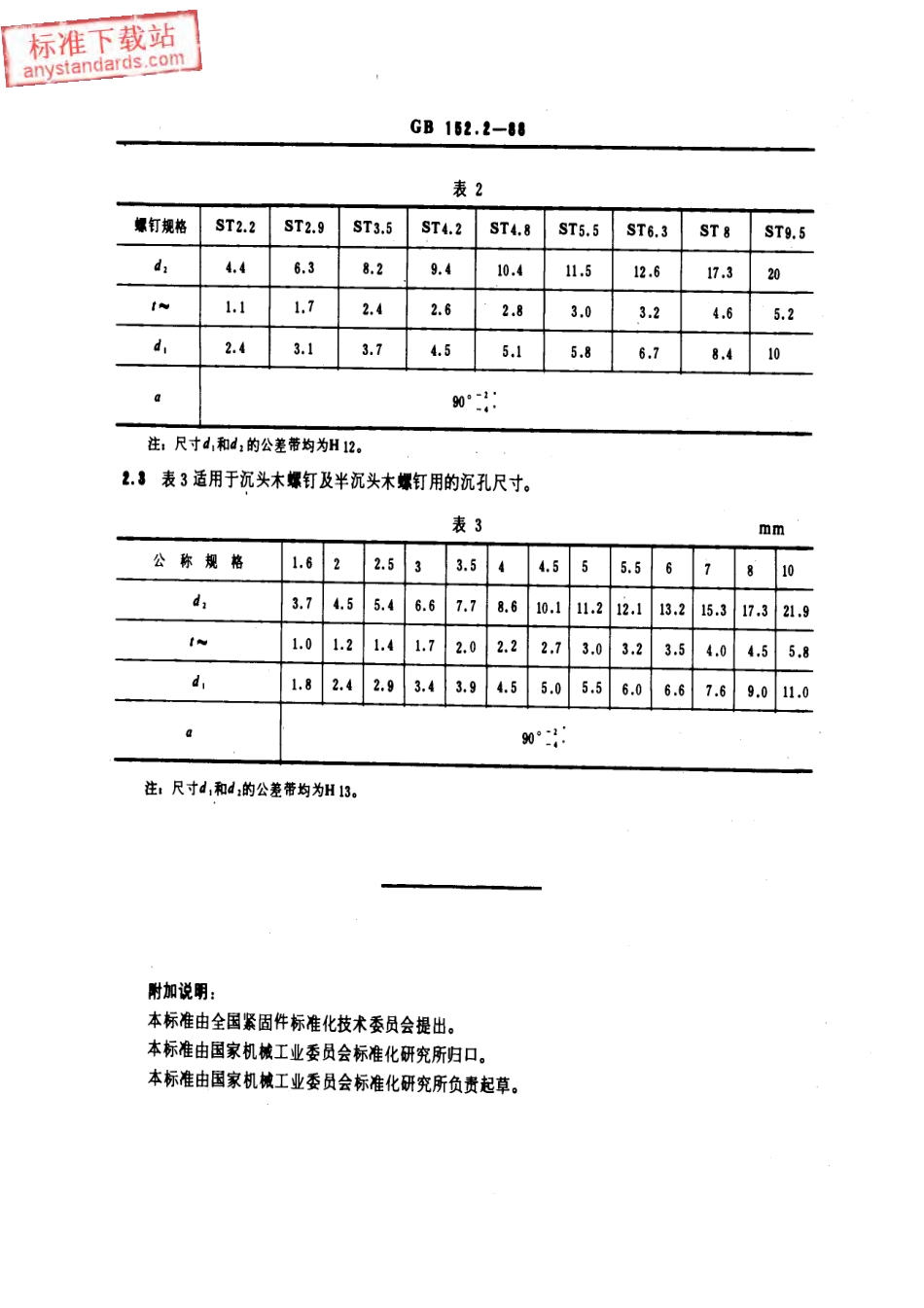 GB T 152.2-1988紧固件 沉头用沉孔.pdf_第2页