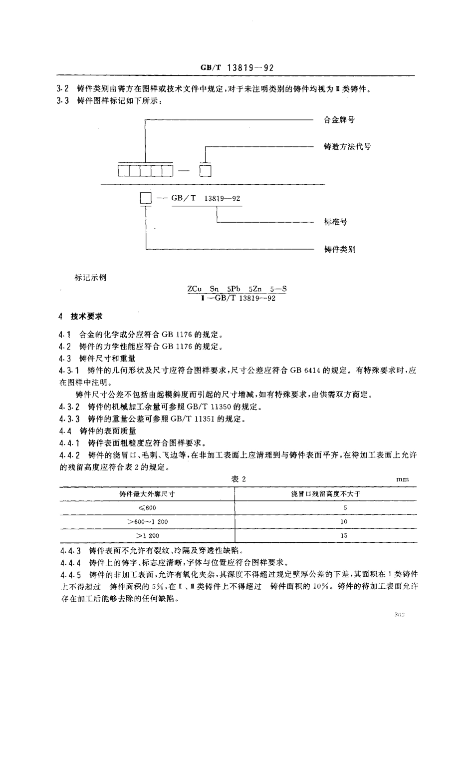 GBT 13819-1992 铜合金铸件.pdf_第2页