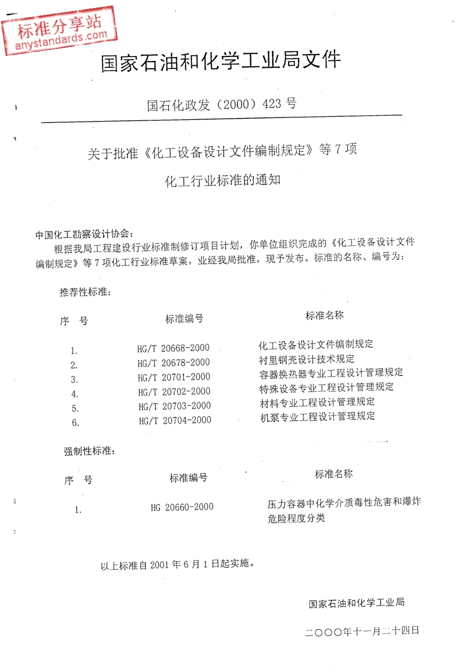 HG 20660-2000 压力容器中化学介质毒性危害和爆炸危险程度分类.pdf_第2页