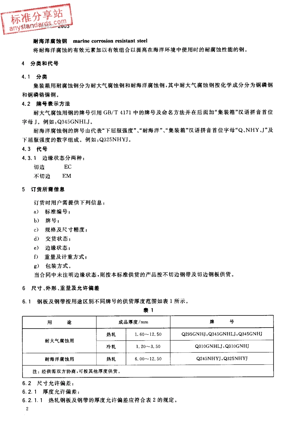 GB T 18982-2003 集装箱用腐蚀钢板及钢带.pdf_第3页