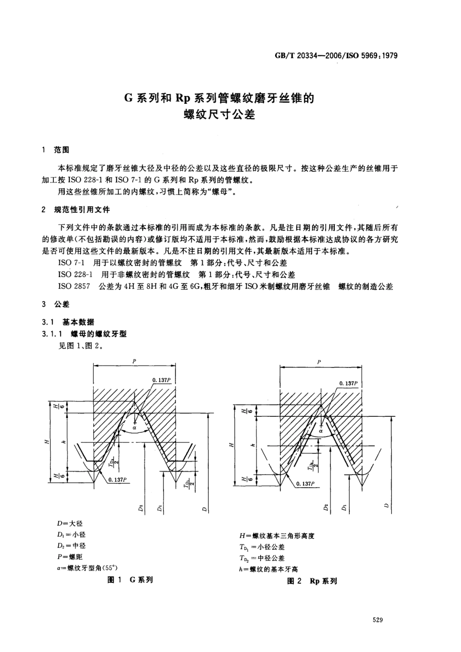 GBT 20334-2006 G系列和Rp系列管螺纹磨牙丝锥的螺.pdf_第3页