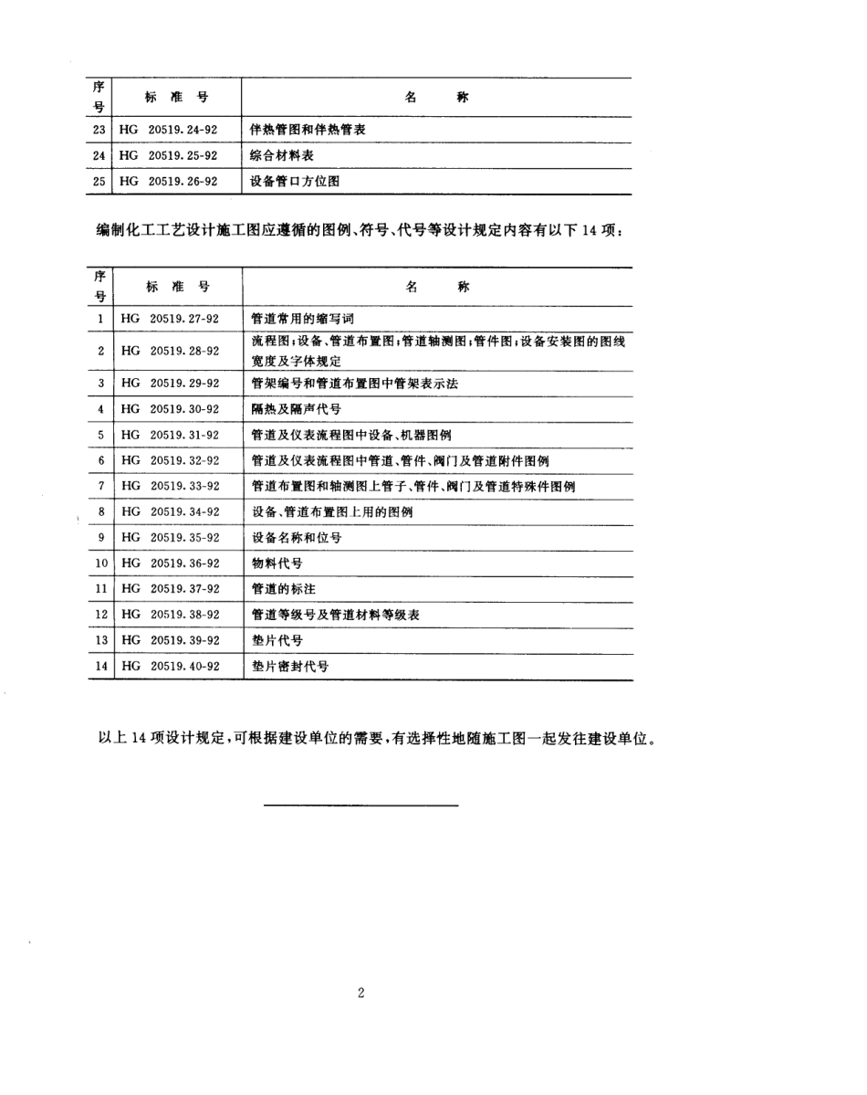 HG 20519-92化工工艺设计施工图内容和深度统一规定(1).pdf_第2页