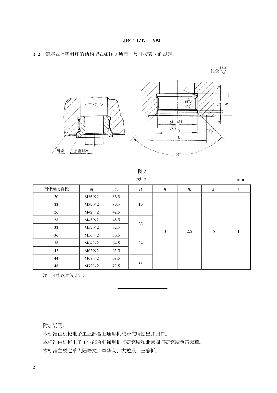 [www.staffempire.com]-JB-T 1717-1992 阀门结构要素上密封座尺寸.pdf_第3页