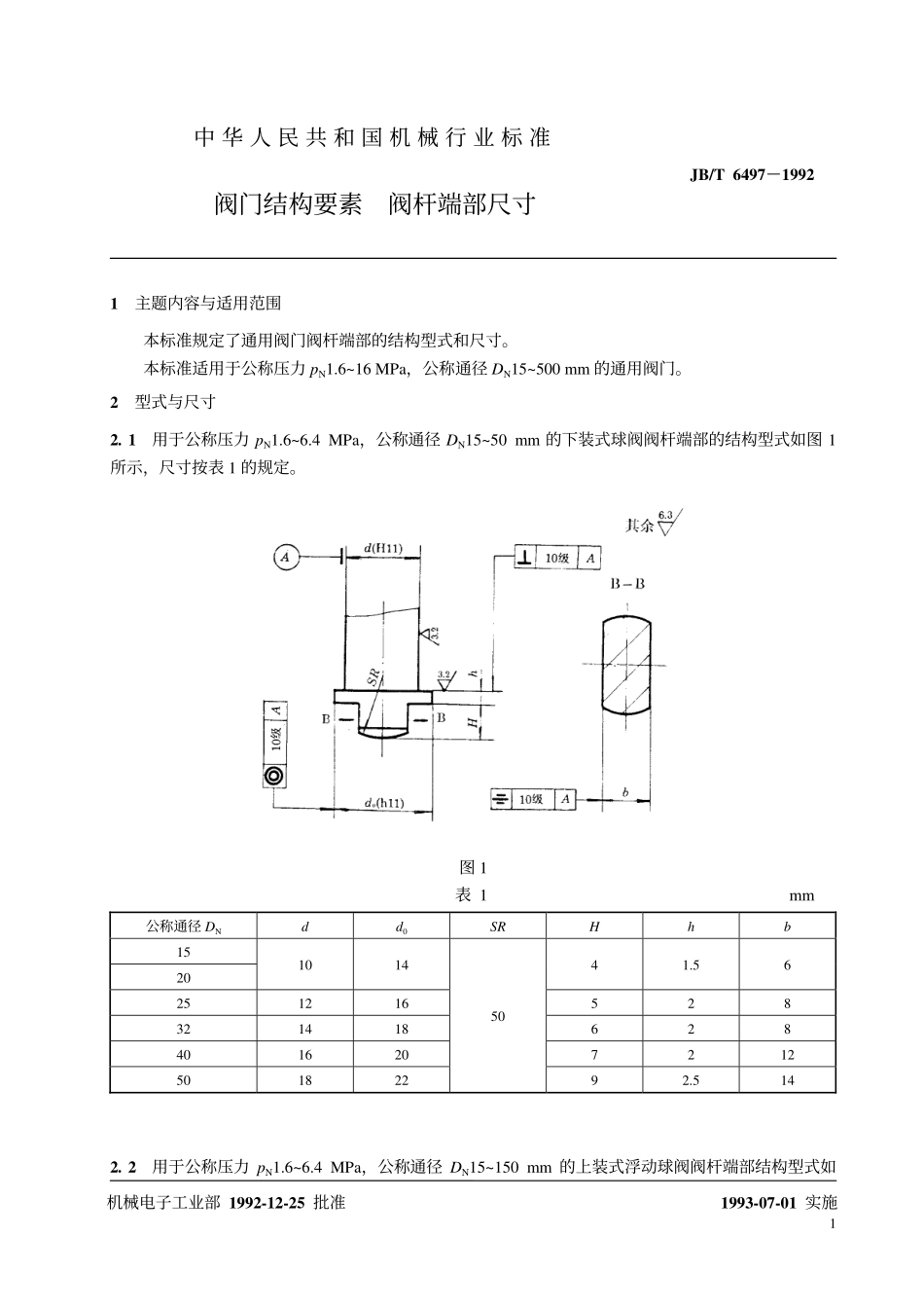 [www.staffempire.com]-JB-T 6497-92阀门结构要素 阀杆端部尺寸.pdf_第2页