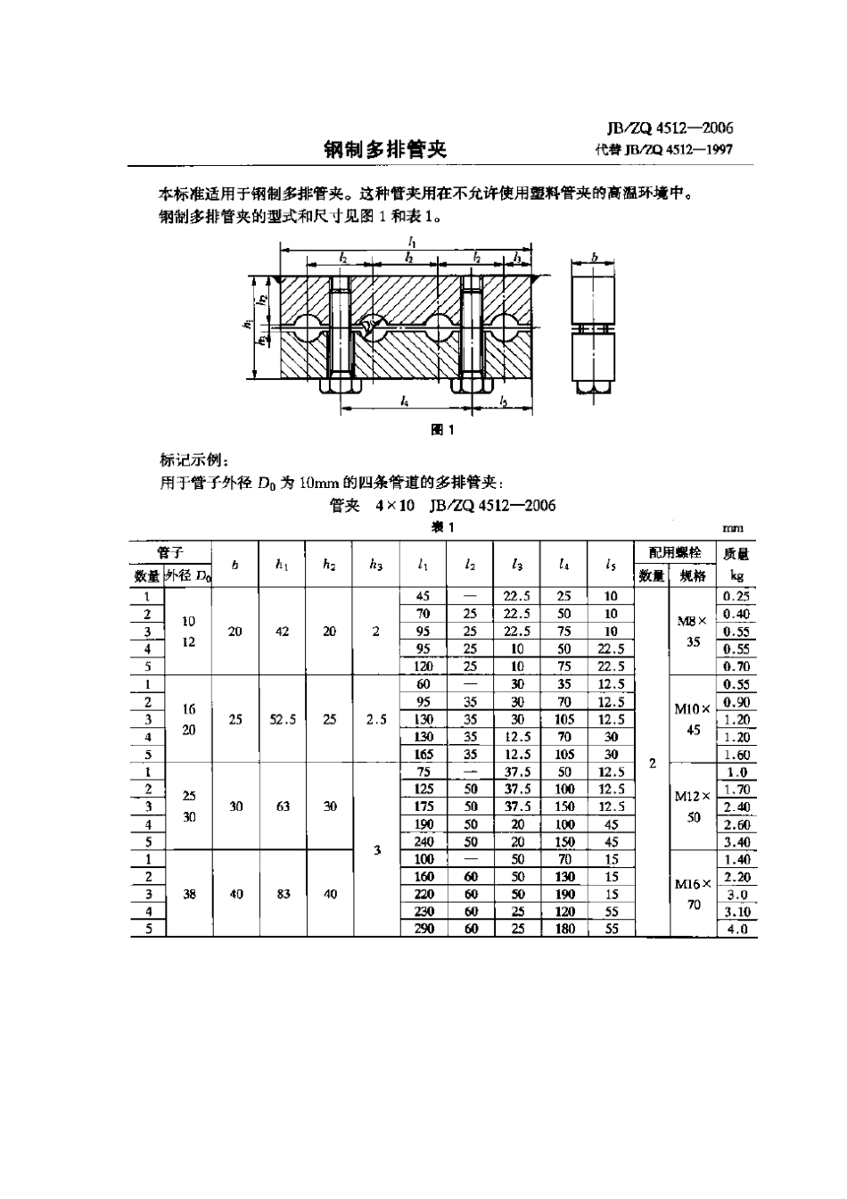 [www.staffempire.com]-JBZQ 4512-2006 钢制多排管夹.pdf_第1页