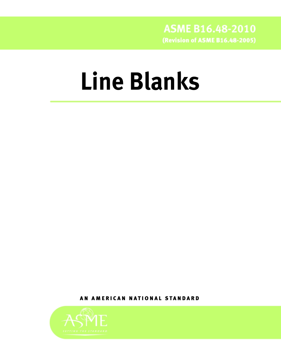 [www.staffempire.com]-ASME B16.48-2010 管线盲板 Line Blanks.pdf_第1页