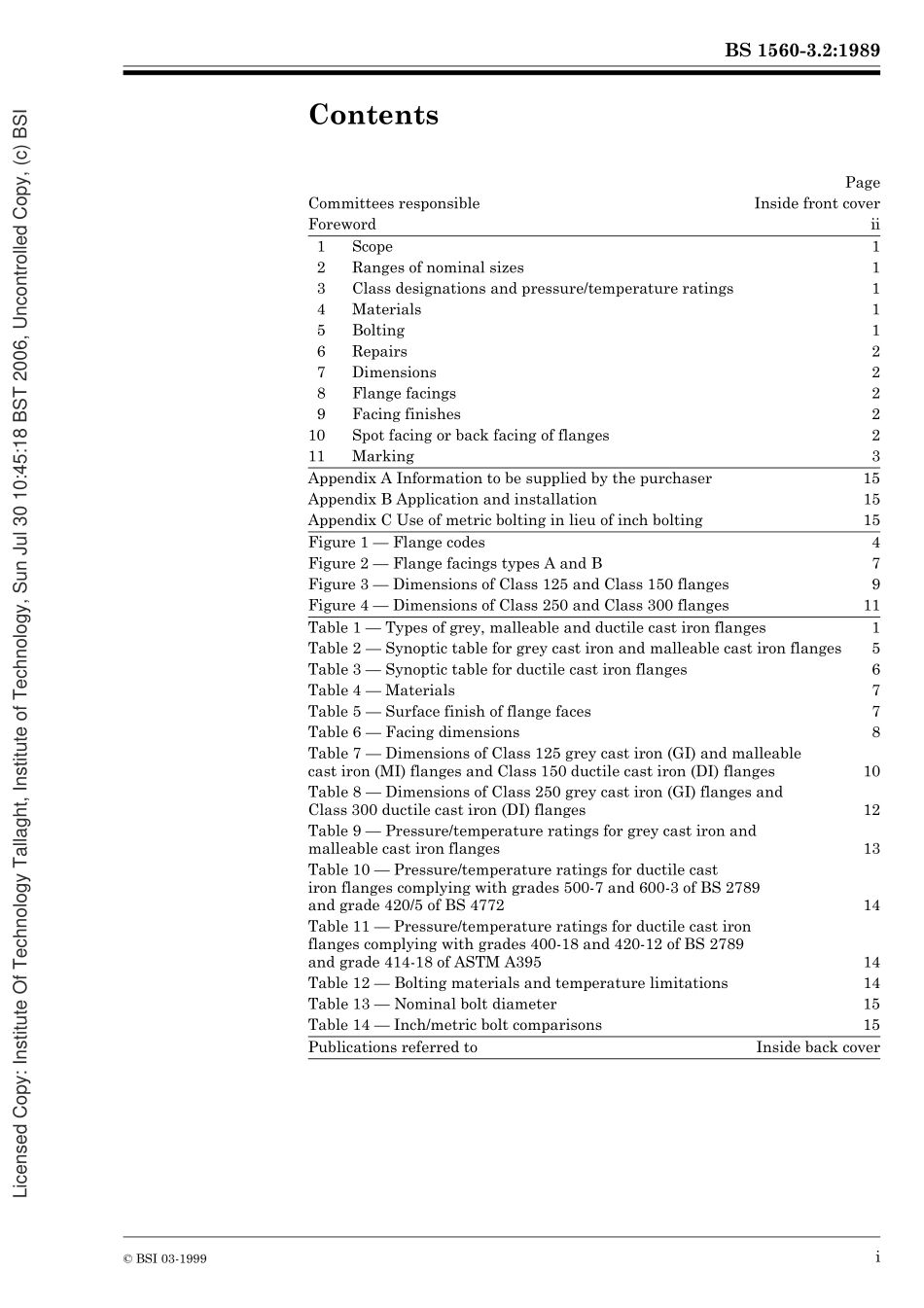 [www.staffempire.com]-BS 1560-3.2-1989 管道 阀门和管件用圆法兰(特定类别).钢、铸铁和铜合金法兰 第2节铸铁法兰规范 .pdf_第3页