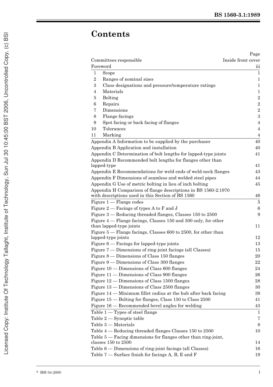 [www.staffempire.com]-BS 1560-3.1-1989 管道 阀门和管件用圆法兰(特定类别).钢、铸铁和铜合金法兰 第1节 钢法兰规范 .pdf_第3页
