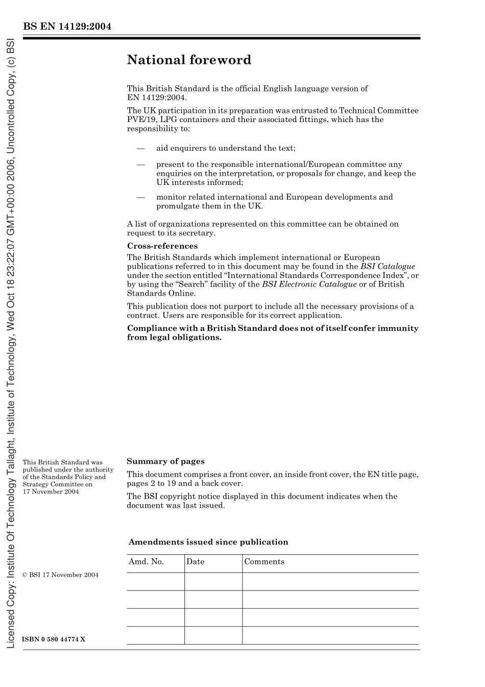 [www.staffempire.com]-BS EN 14129 2004 液化石油汽（LGP）罐压力调节阀 Pressure relief valves for LPG tanks.pdf_第2页